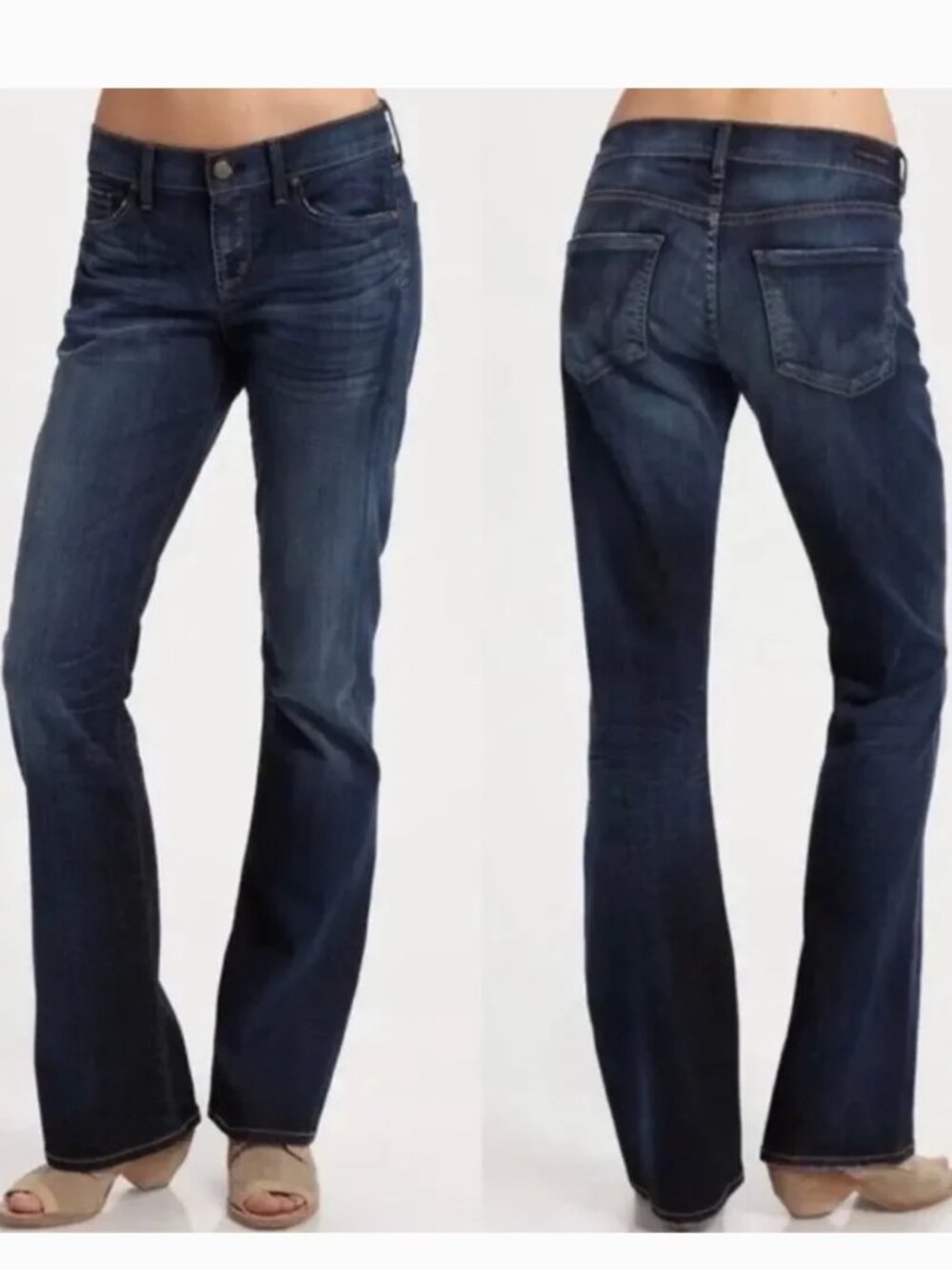 Citizens Of Humanity Dita Petite Bootcut Denim Jeans Medium Blue Wash Sz 30 (29)